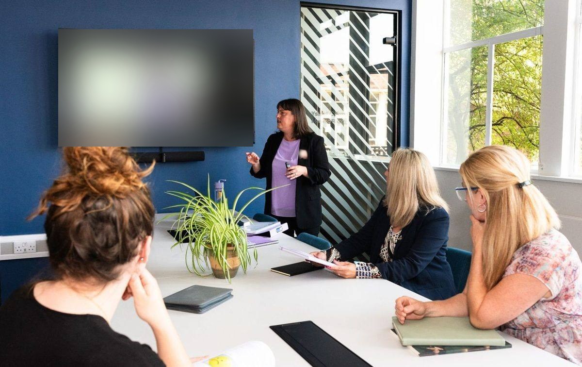 Liz Rowlands speaking to a business audience